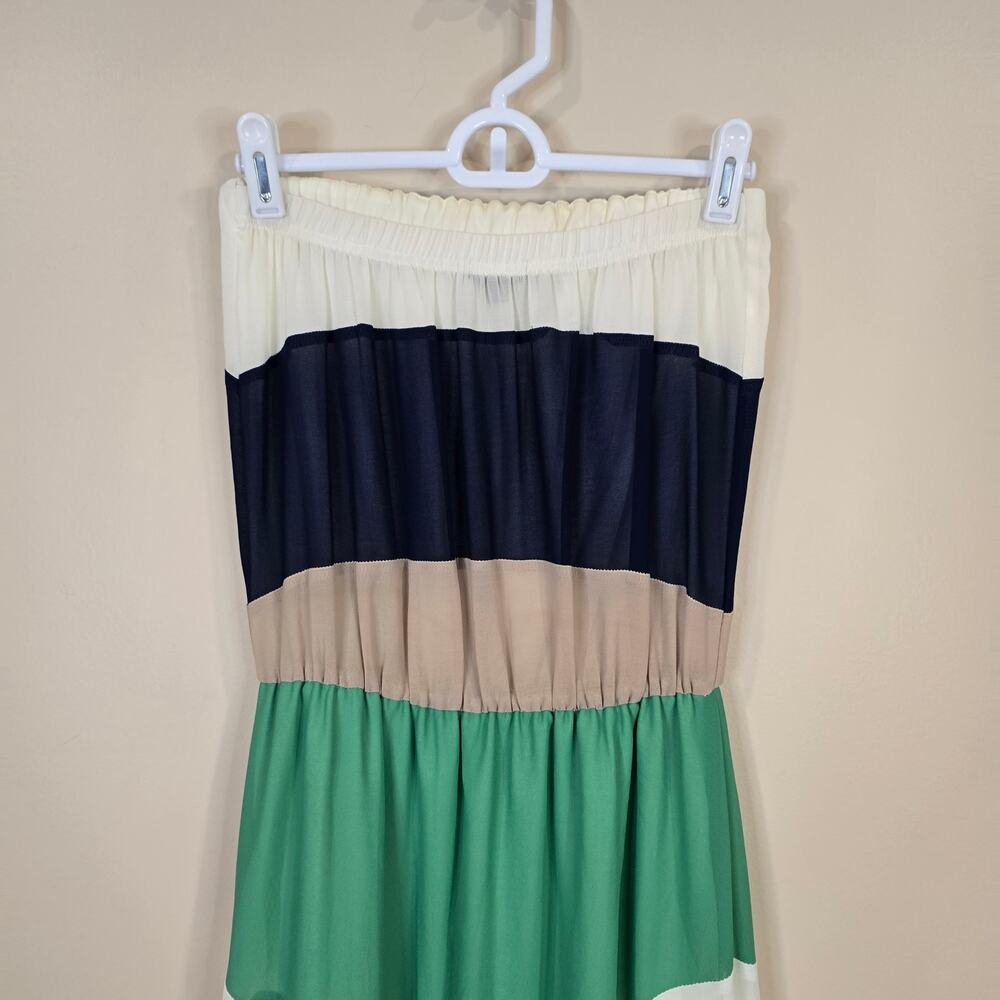 Women's Miss MVenue Strapless Striped Maxi Dress | Size Small - Picture 6 of 10